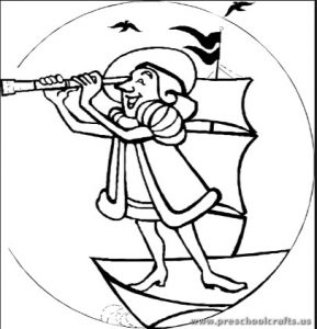 289x300 Columbus Day Coloring Pages For Kids
