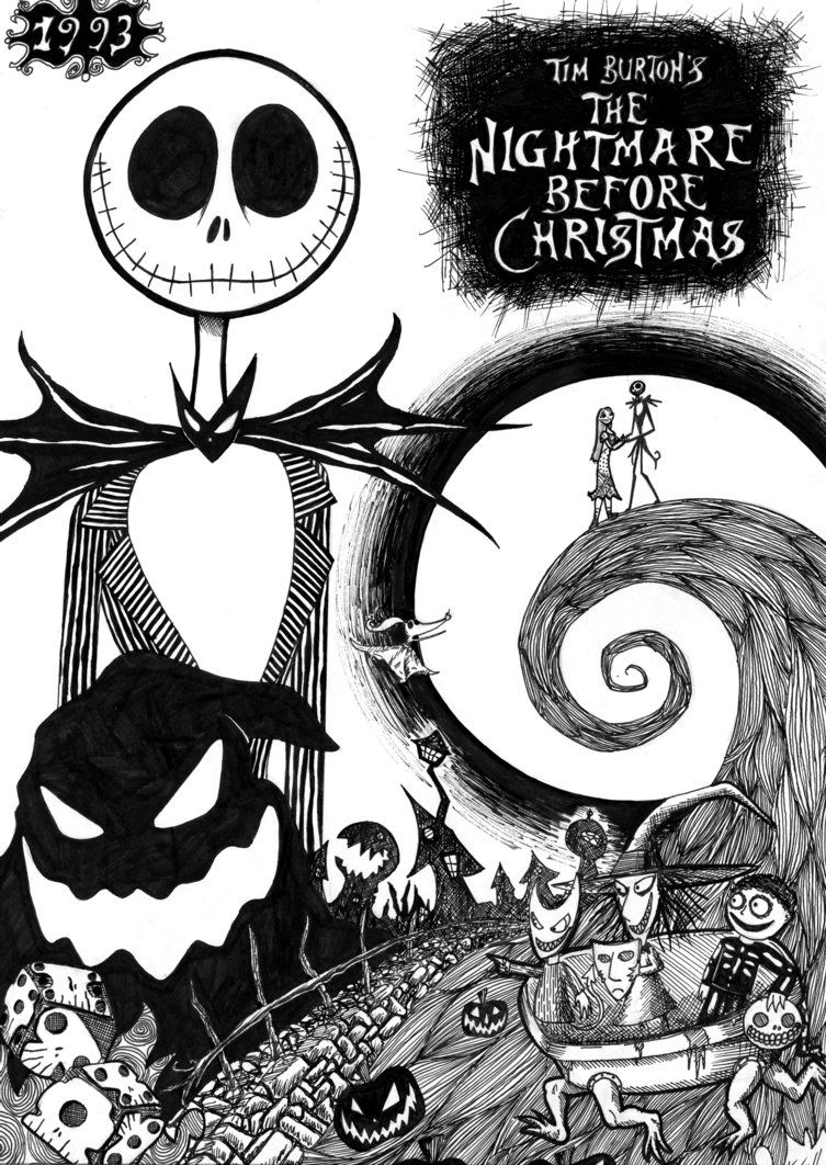 753x1062 Nightmare Before Christmas Characters Drawings