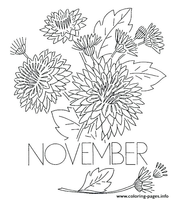 600x693 Flower Coloring Pages Printable Chrysanthemum Flower Coloring