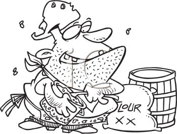 350x266 Cartoon Of A Chuck Wagon Cook