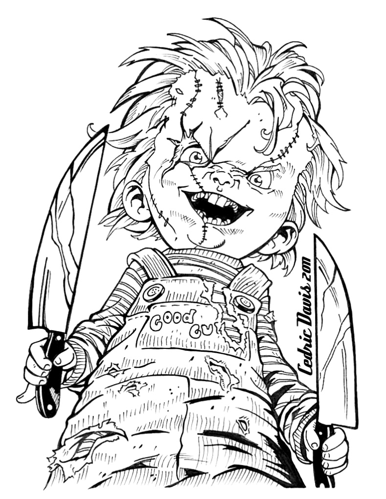 Chucky Doll Drawing at GetDrawings | Free download