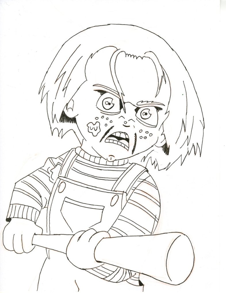 Dibujos Para Colorear De Chucky - IMAGESEE
