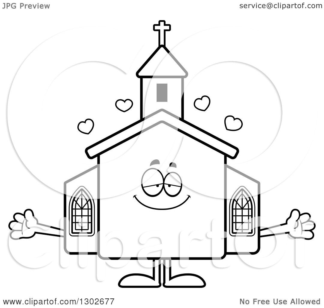 1080x1024 Lineart Clipart Of A Cartoon Black And White Loving Welcoming