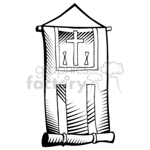 300x300 Royalty Free Drawing Of A Church Banner 164915 Vector Clip Art