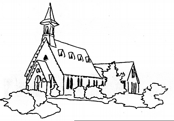 600x418 Church Line Drawing Free Images