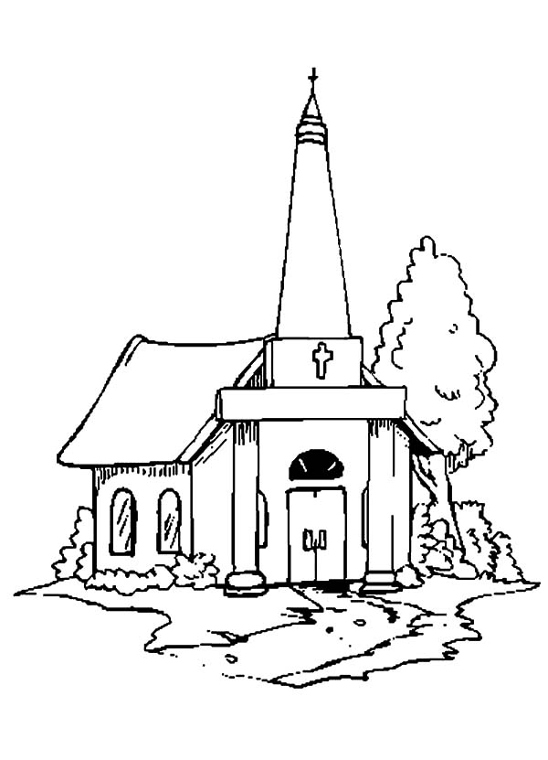 600x831 Country Church Coloring Pages Best Place To Color