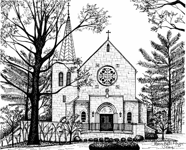 Church Drawing at GetDrawings | Free download