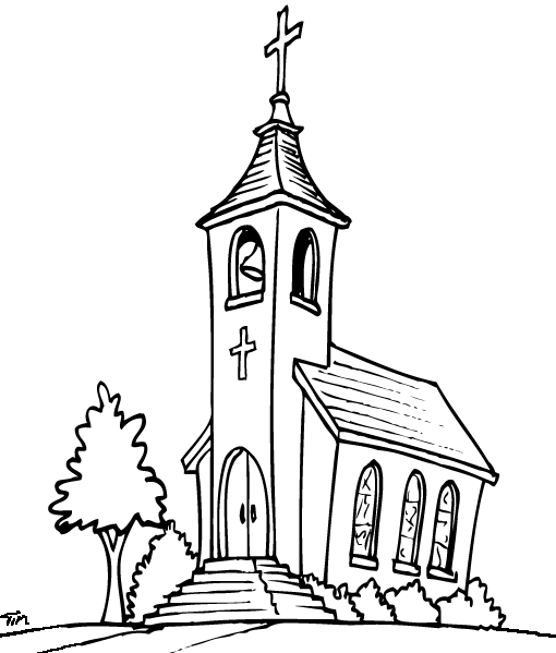 Church Line Drawing at GetDrawings | Free download