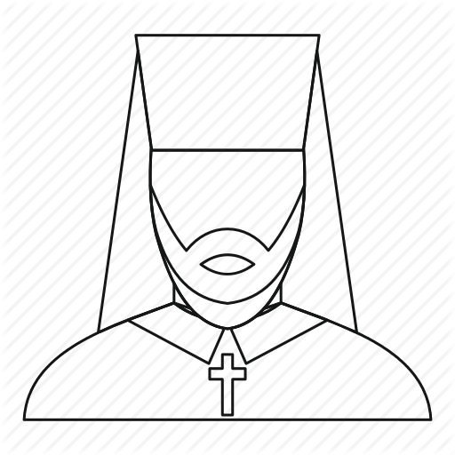 512x512 Christian, Church, Line, Orthodox, Outline, Priest, Religion Icon