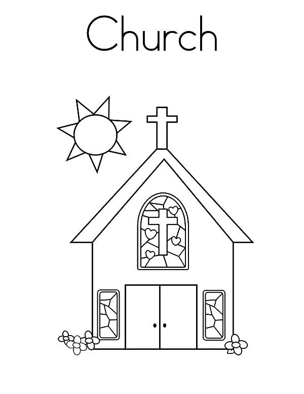 Church Outline Drawing at GetDrawings | Free download