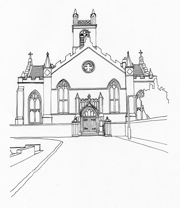 632x730 Beith Parish Church