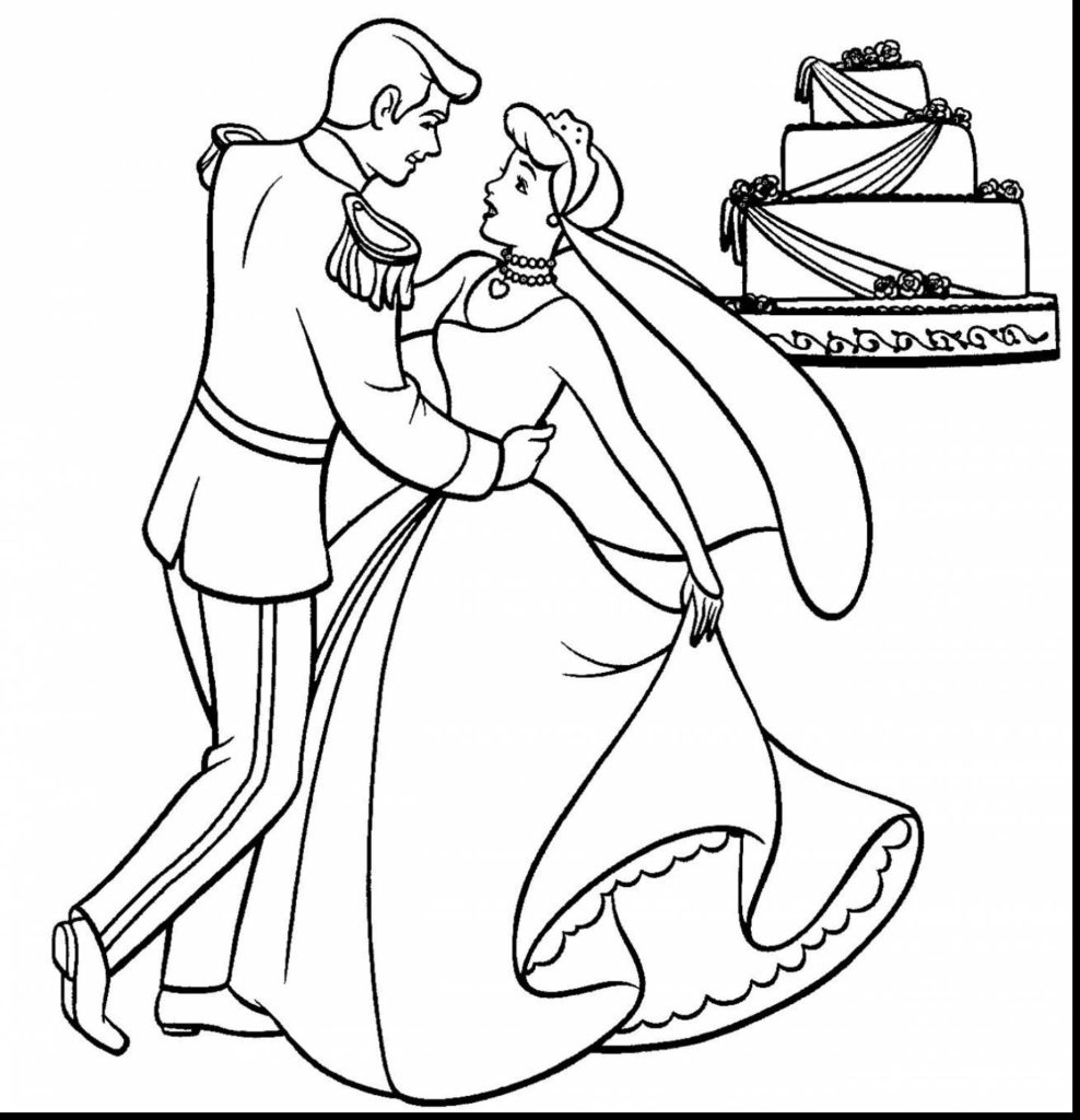 988x1024 Wonderful Cinderella And Prince Charming Coloring Pages