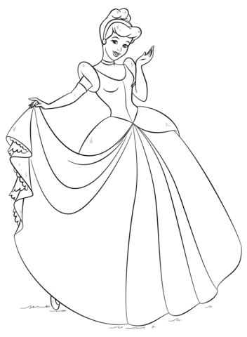 352x480 Cinderella Coloring Pages Free Coloring Pages