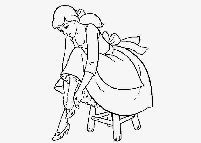 700x500 Cinderella To Draw Print Color Cut And Paste Coloring Sheets