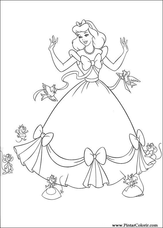 567x794 Drawings To Paint Amp Colour Cinderella