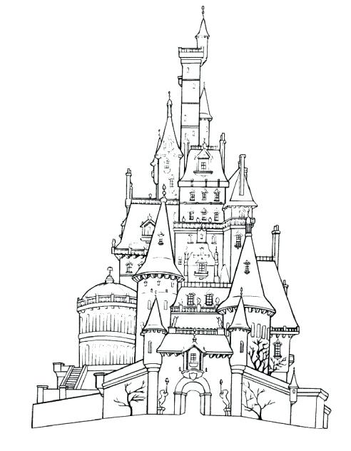 492x632 Cinderella Castle Coloring Pages World Castle Coloring Pages