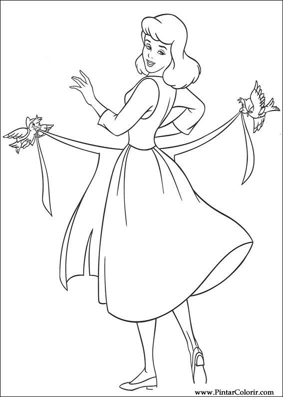 567x794 Drawings To Paint Amp Colour Cinderella