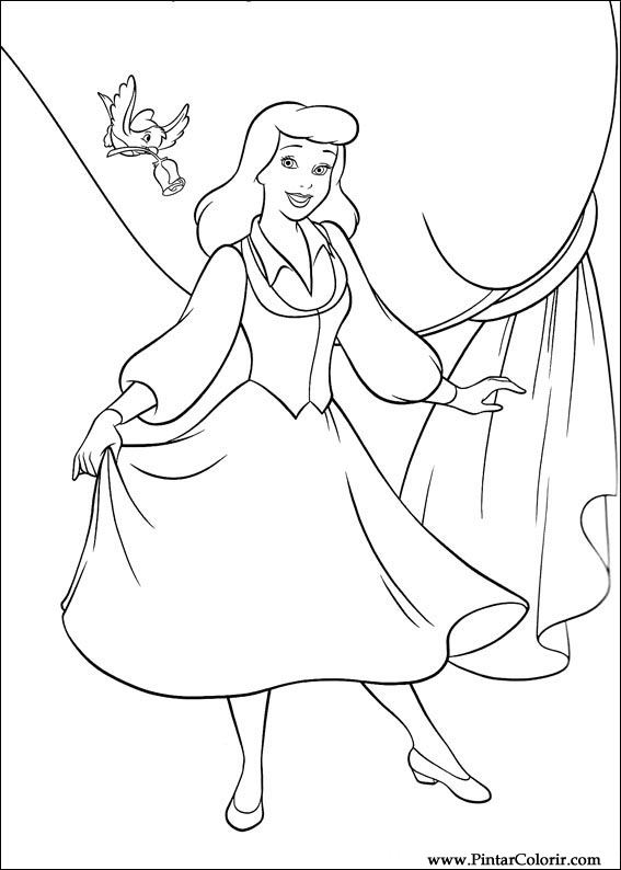 567x794 Drawings To Paint Amp Colour Cinderella