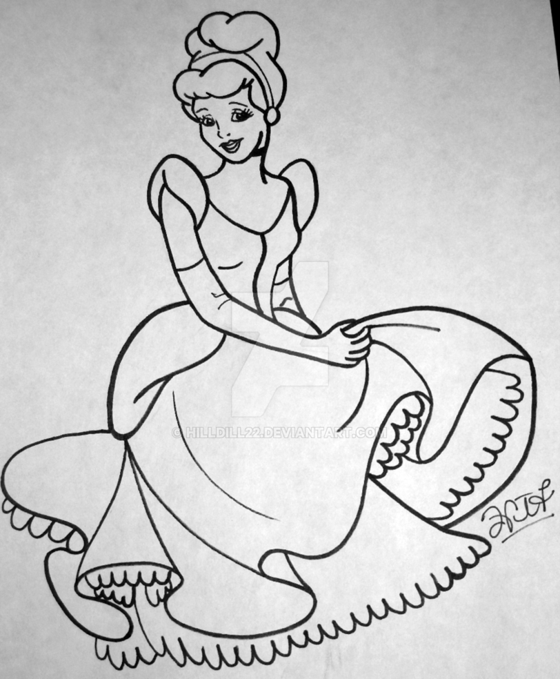 Cinderella Drawing at GetDrawings | Free download