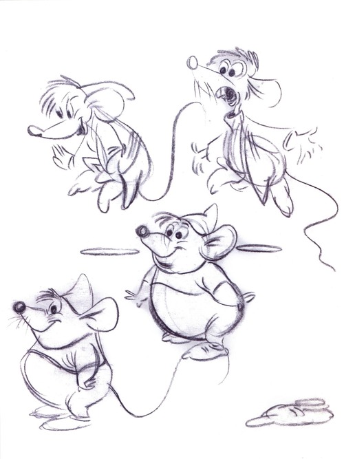 500x667 Cinderella Mice Animation Roughs Illustration Inspiration