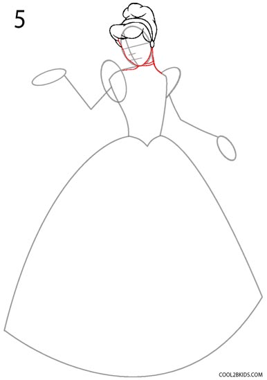 386x549 How To Draw Cinderella (Step By Step Pictures) Cool2bkids