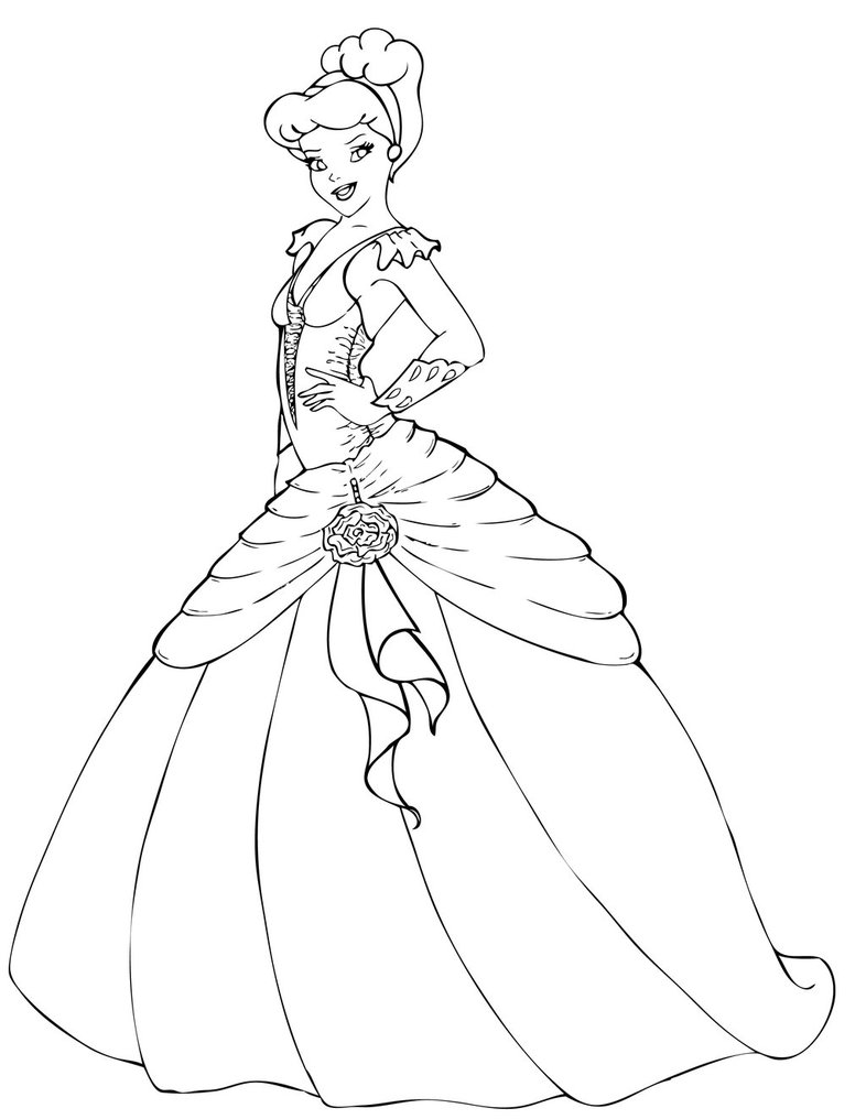 786x1016 Cinderella Lineart By Originstory