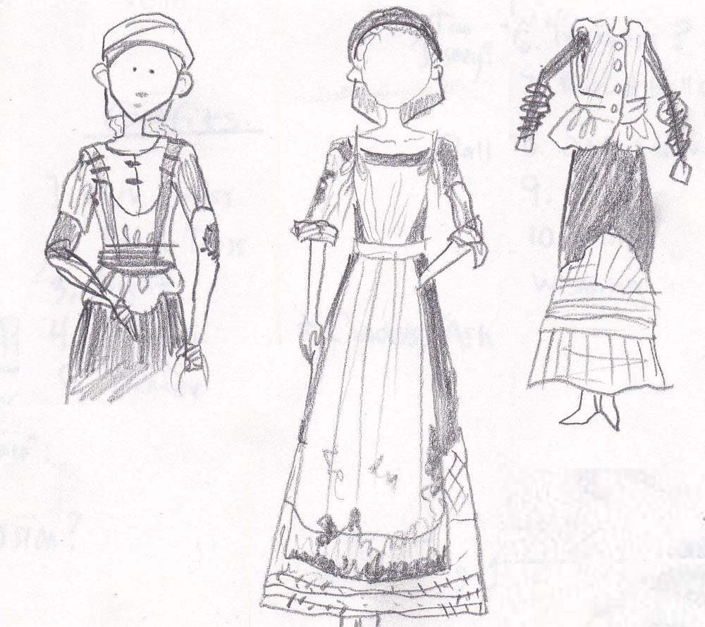 1000x889 Sketchbook Saturday Cinderella's Patchwork Dress