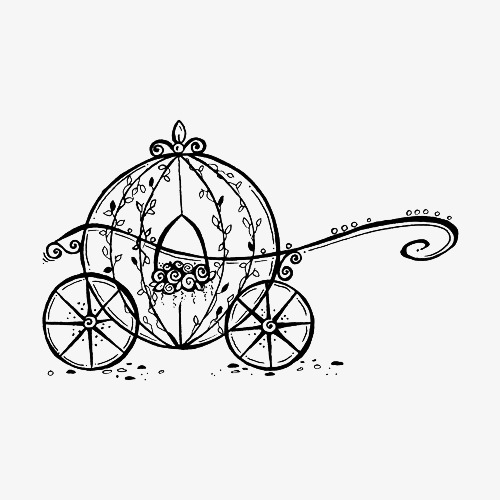 500x500 Hand Painted Black Pumpkin Cart, The Pumpkin Carriage, Cinderella