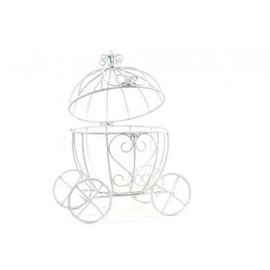 390x390 Wire Pumpkin Cinderella Carriage White 11 5