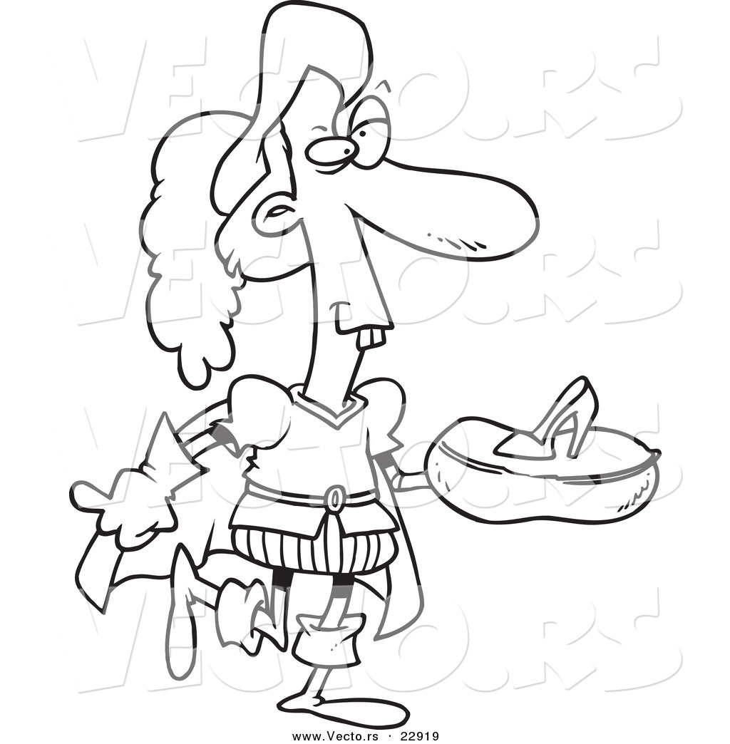 1024x1044 Vector Of A Cartoon Prince Carrying A Glass Slipper