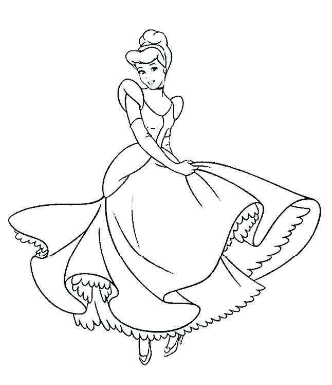 646x748 Coloring Pages Of Cinderella