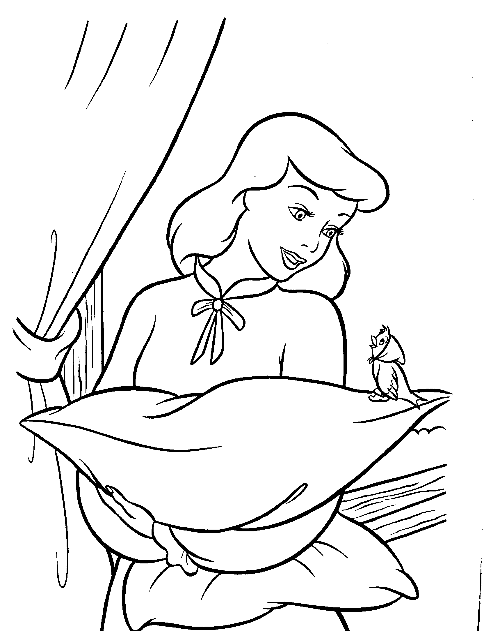 1664x2166 Cinderella Coloring Pages