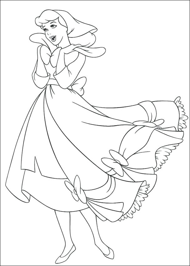 607x850 Cinderella Printable Coloring Pages Lost Her Shoe Free Printable