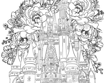 340x270 Castle Coloring Page Etsy