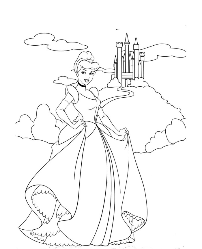 700x862 Cinderella Castle Coloring Pages