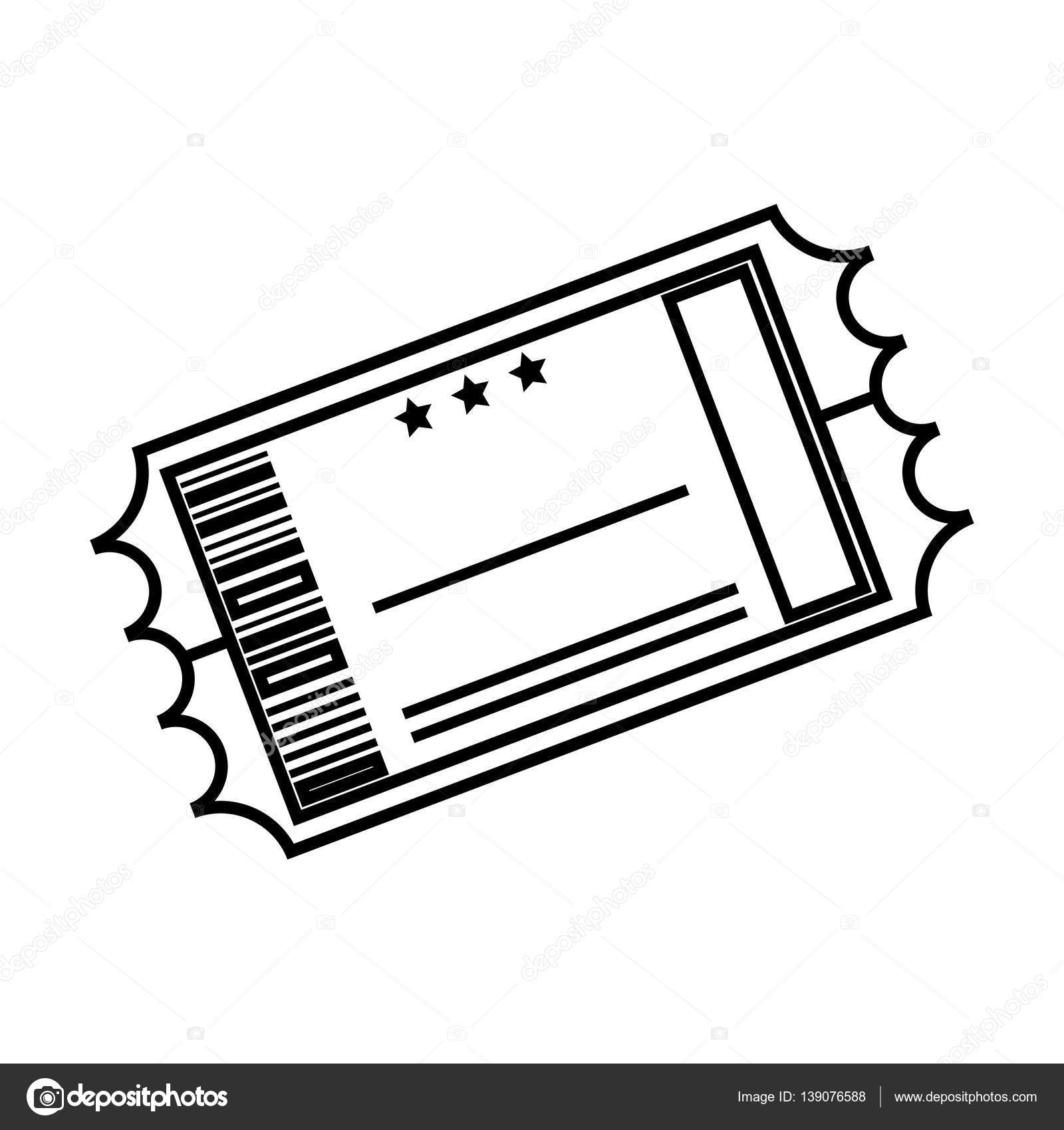 1600x1700 Ticket Cinema Paper Isolated Icon Stock Vector Yupiramos