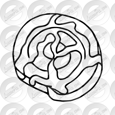 380x380 Cinnamon Roll Outline For Classroom Therapy Use