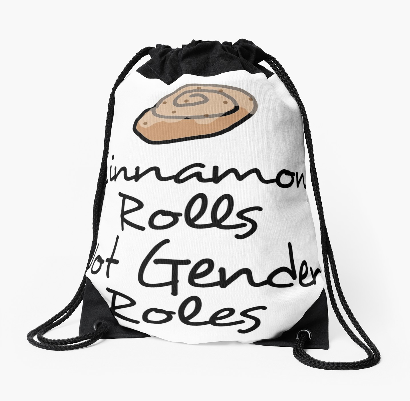 1435x1404 Cinnamon Rolls Not Gender Roles Drawstring Bags By Bubbsnugg Lc