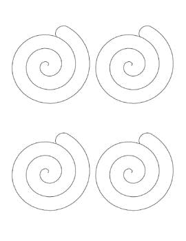 270x350 Cinnamon Roll Outline By Room 125 Teachers Pay Teachers