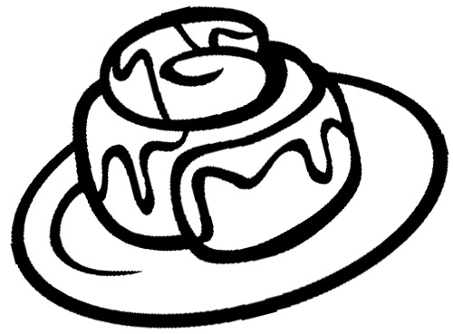 500x369 Cinnamon Roll Chocolate Coloring Page Cookie
