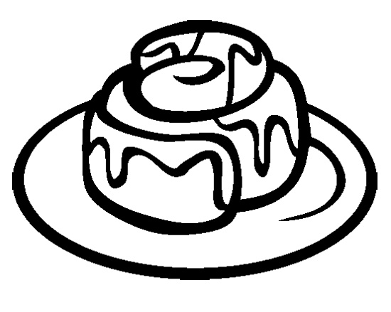 550x439 Cinnamon Roll Coloring Page Cookie