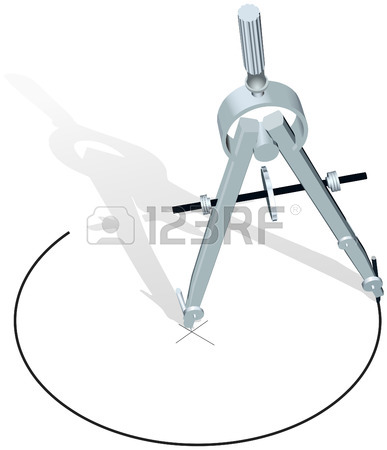 387x450 A Drafting Compass Drawing A Circle To Start A Plan Or Design