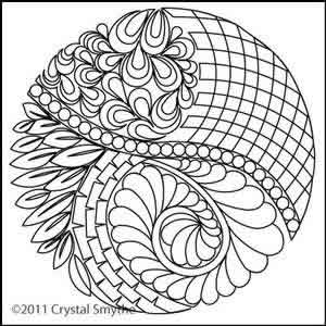 300x300 Zendoodle Circle Crystal Smythe Digitized Quilting Designs