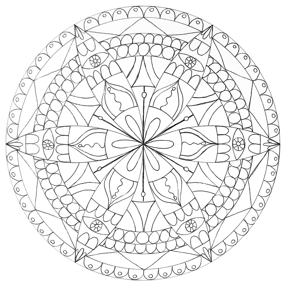 1000x1000 How To Draw A Mandala With A Compass