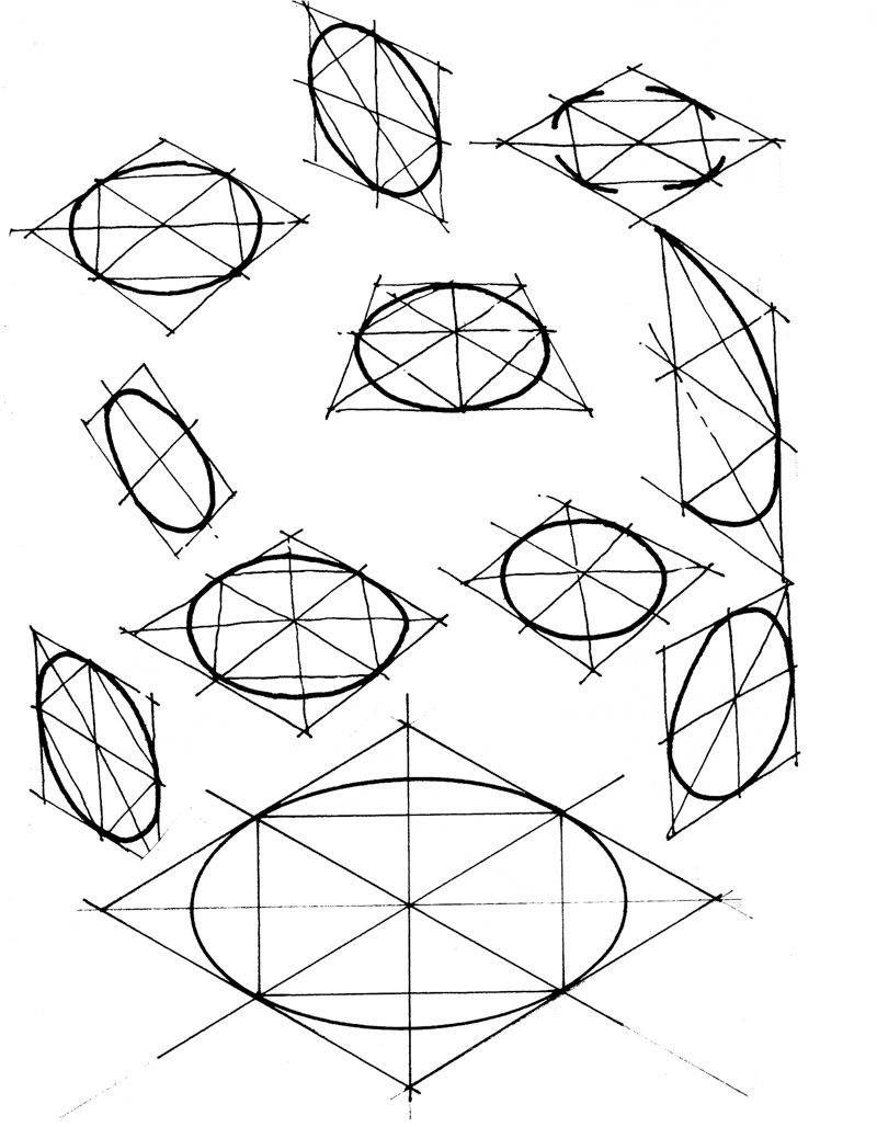 800x1028 Circles In 3d Perspective, Drawings And Google