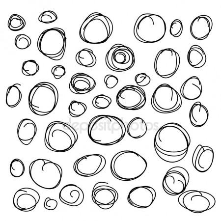 450x450 Set Of Vector Hand Drawn Circles Using Sketch Drawing Scribble