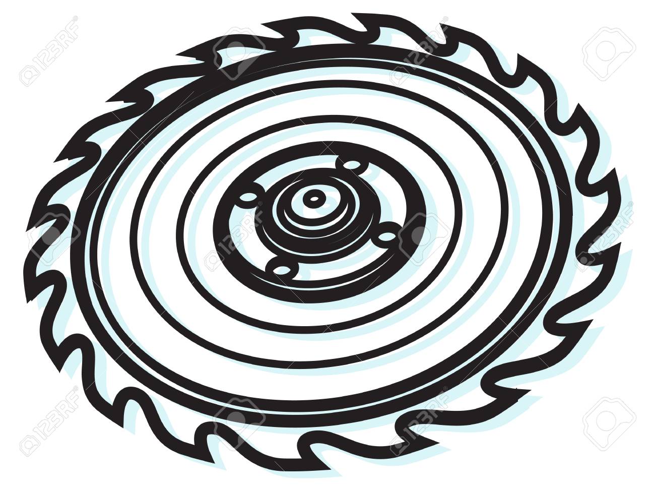 1300x974 Circular Saw Blade Illustration As Eps 10 File. Royalty Free
