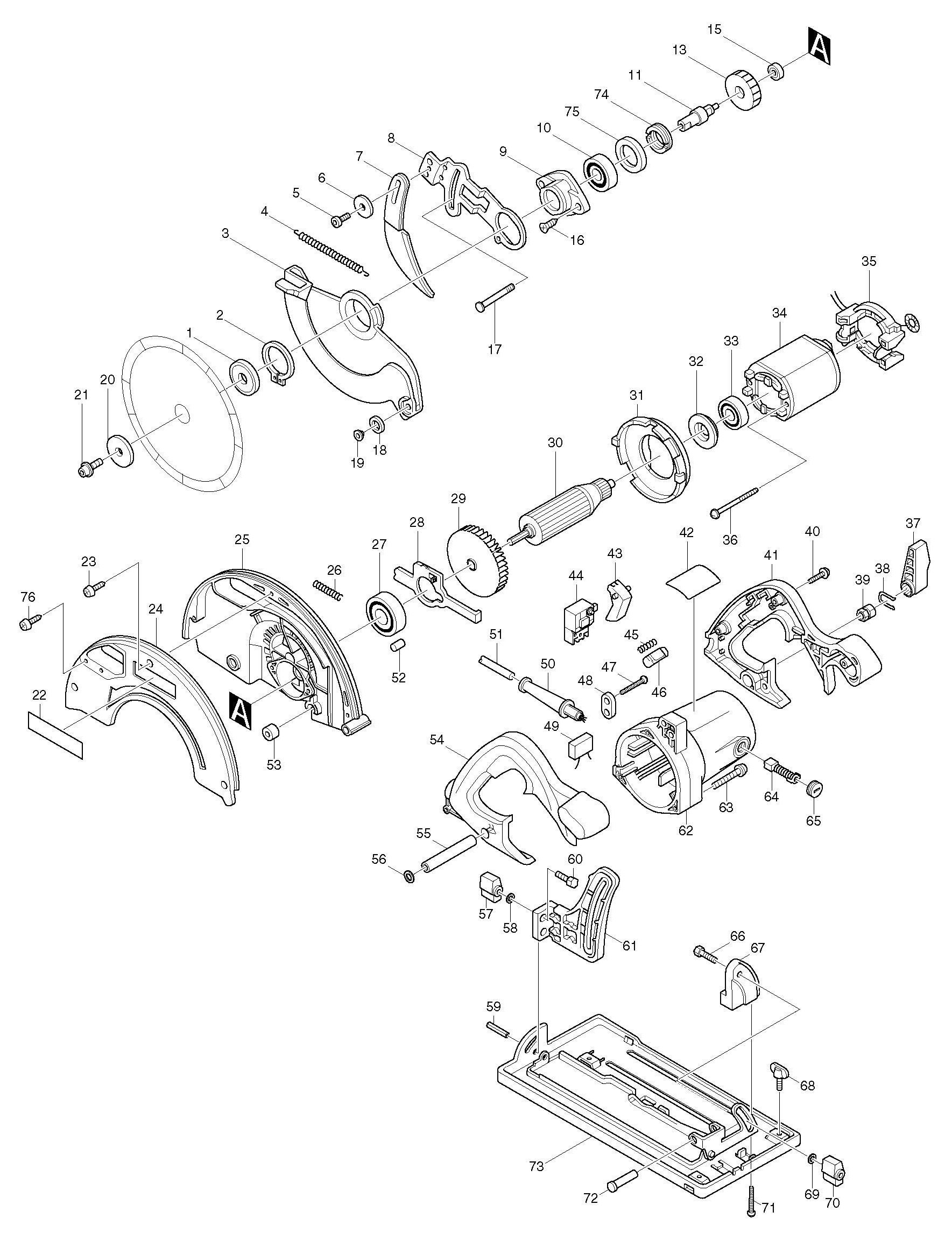 1769x2304 Spares For Makita 5703r Circular Saw Spare 5703r From Power Tool