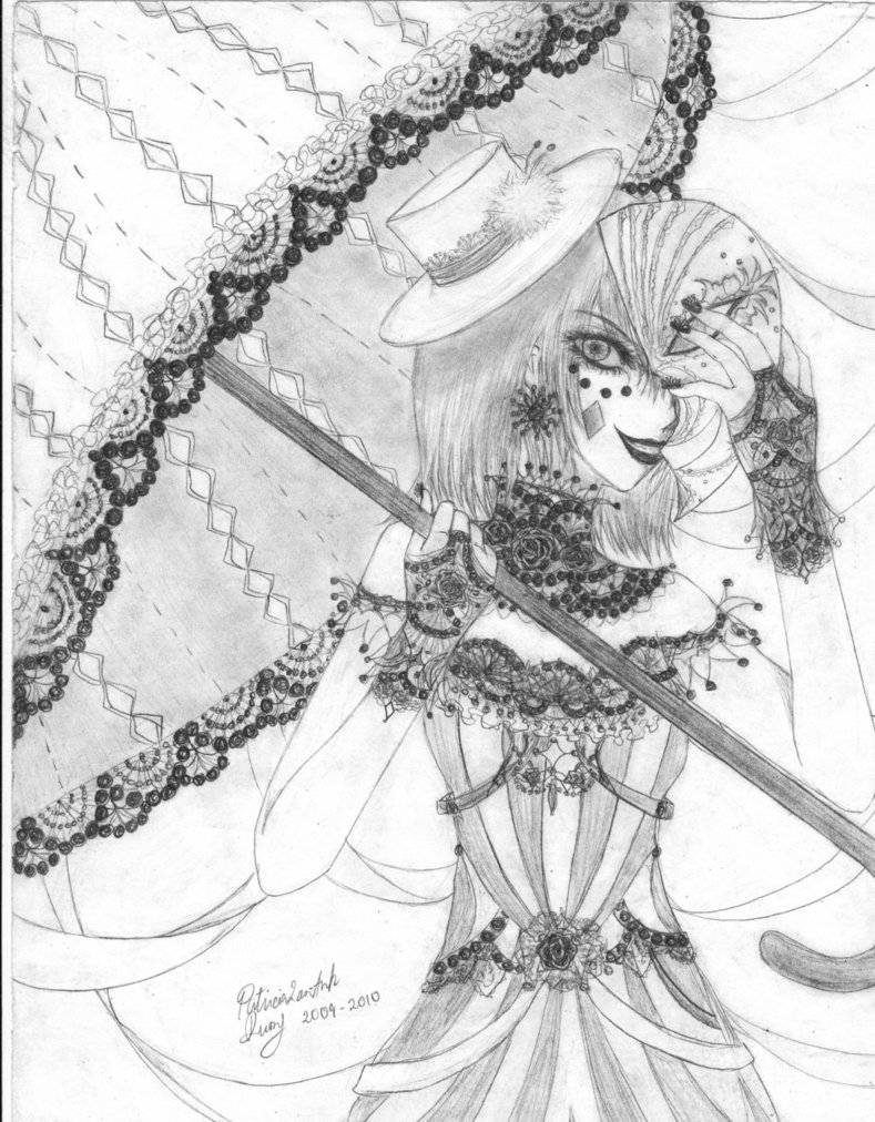 789x1012 Lolita Circus Woman With Umbrella By Diamondfeatherart
