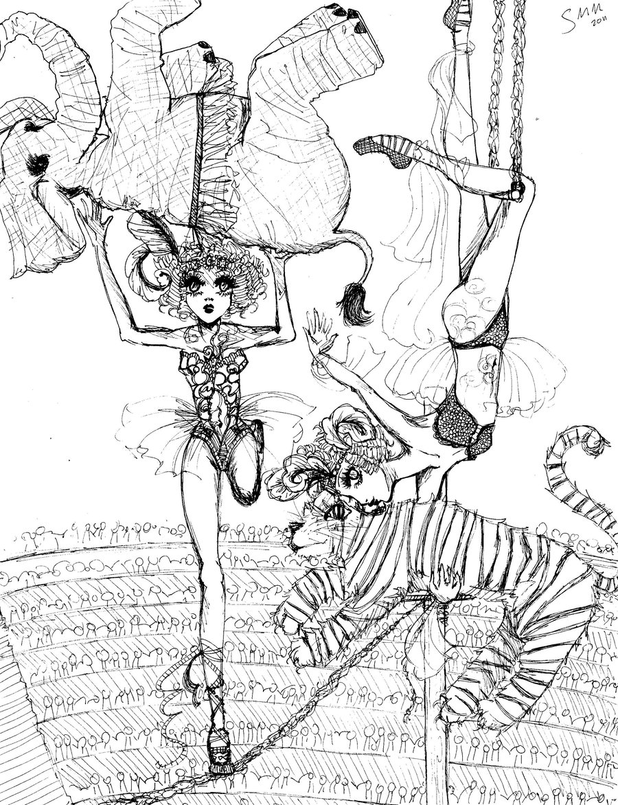 900x1172 Circus Pen Sketch By Sarahmariem
